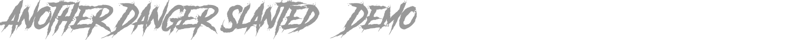 Another Danger font preview